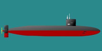 A graphic a submarine hull